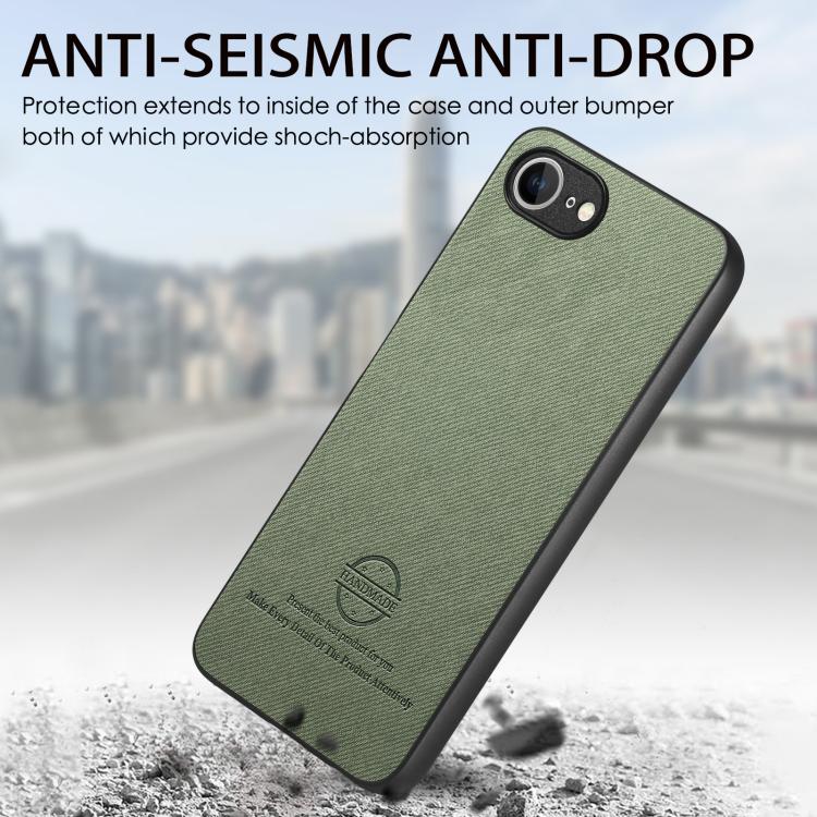 For iPhone 17e / 16e Twill Fabric Leather Skin Back Phone Case