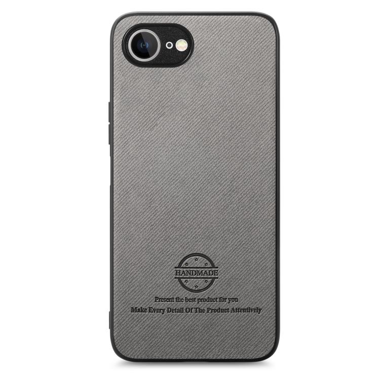 For iPhone 17e / 16e Twill Fabric Leather Skin Back Phone Case