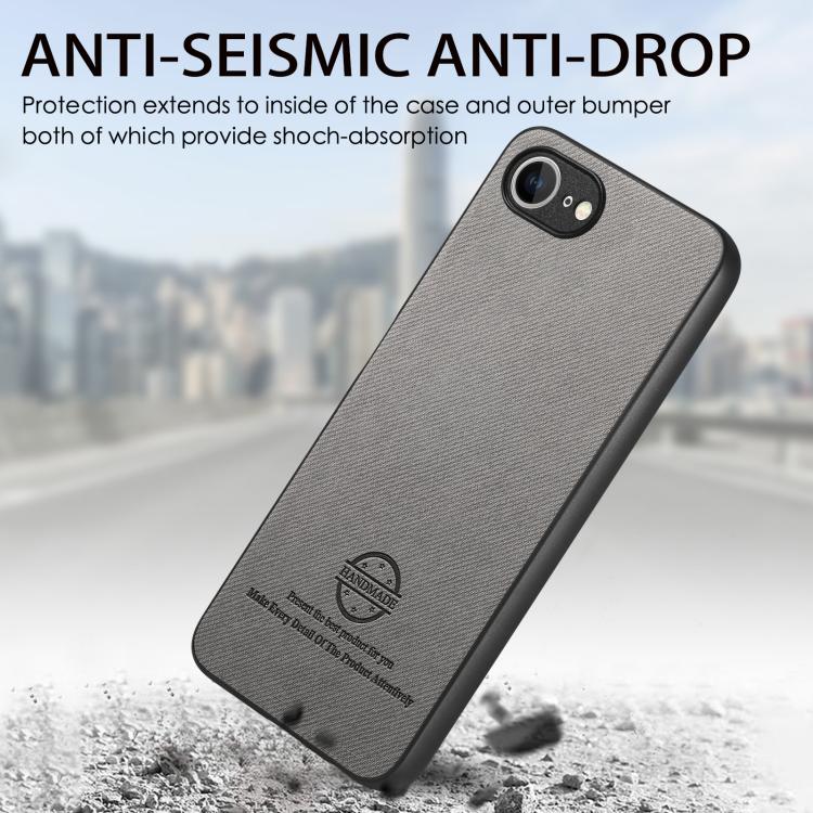 For iPhone 17e / 16e Twill Fabric Leather Skin Back Phone Case