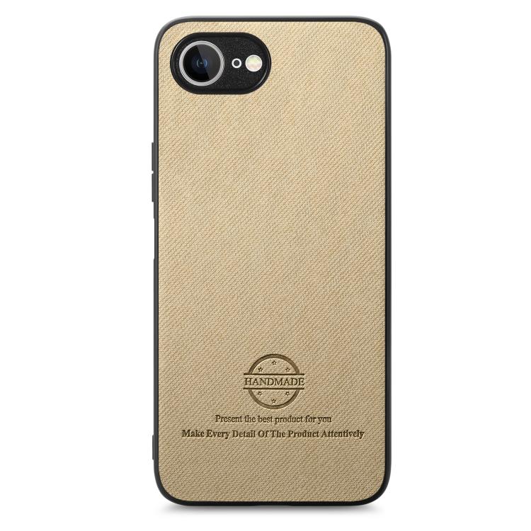 For iPhone 17e / 16e Twill Fabric Leather Skin Back Phone Case