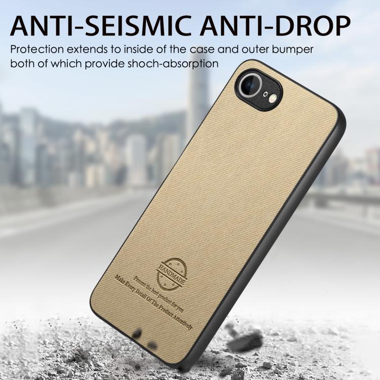 For iPhone 17e / 16e Twill Fabric Leather Skin Back Phone Case