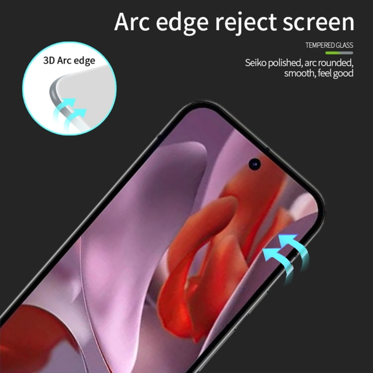 For Google Pixel 9a MOFI 9H 3D Explosion-proof Curved Screen Tempered Glass Film - Black