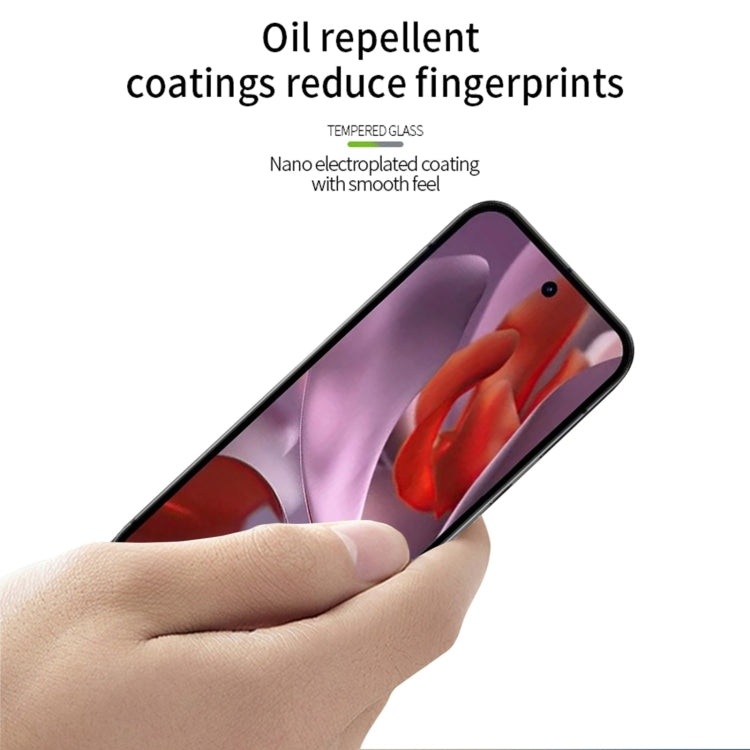 For Google Pixel 9a MOFI 9H 3D Explosion-proof Curved Screen Tempered Glass Film - Black