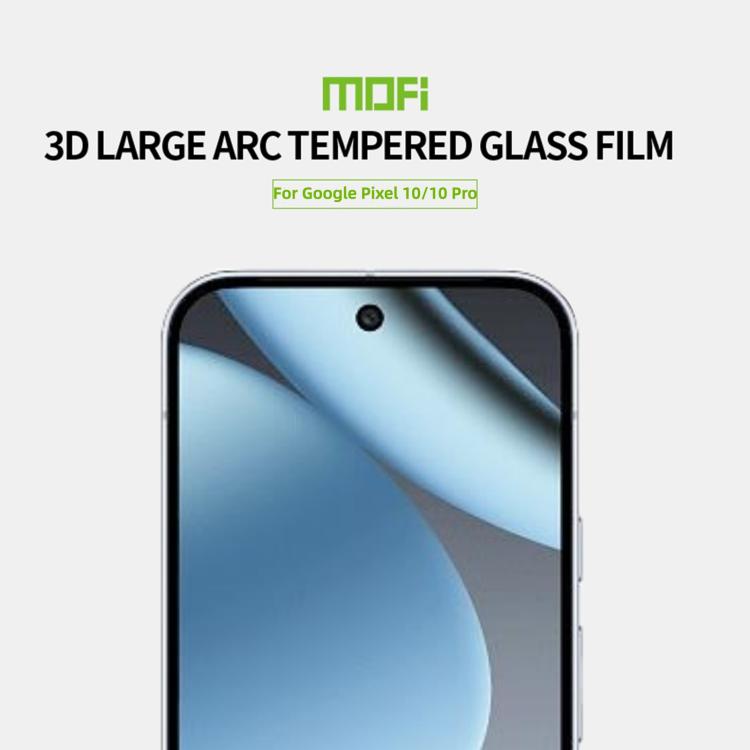 For Google Pixel 10 / 10 Pro MOFI 9H 3D Explosion-proof Curved Screen Tempered Glass Film - Black