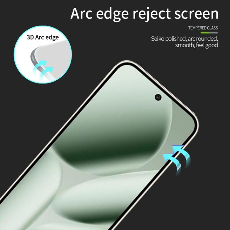 For Google Pixel 10 Pro XL MOFI 9H 3D Explosion-proof Curved Screen Tempered Glass Film - Black