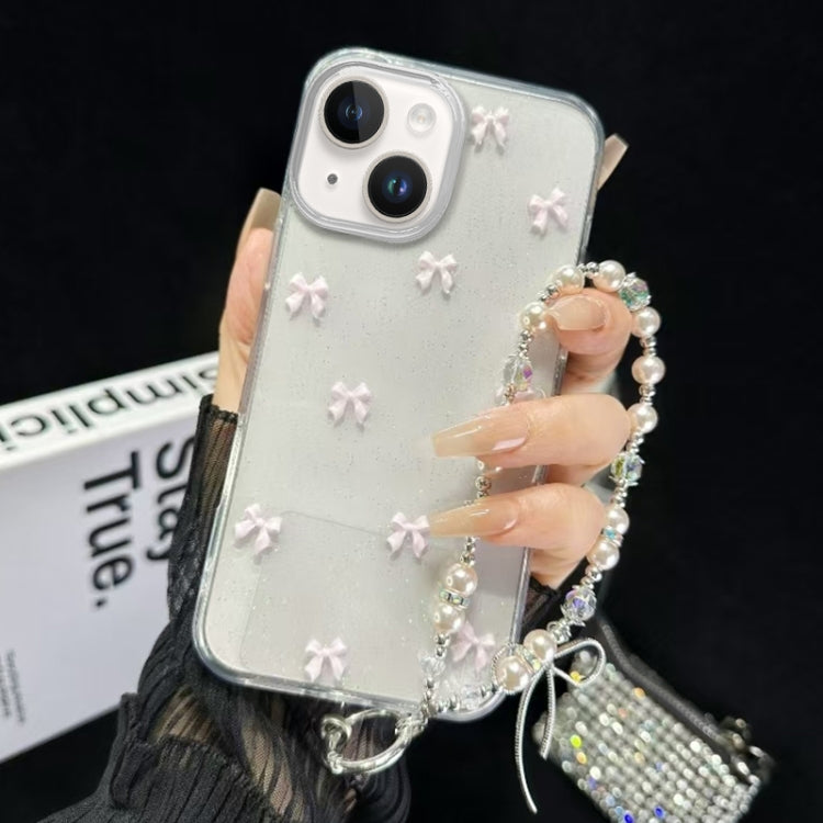 For iPhone 13 Little Fresh Bow Bracelet Chain TPU Phone Case