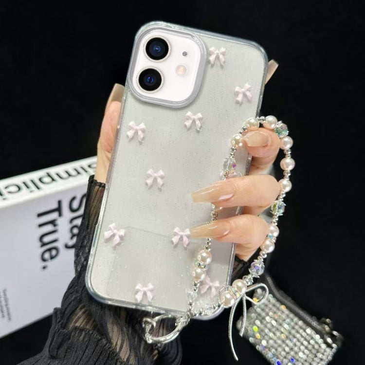 For iPhone  12 Little Fresh Bow Bracelet Chain TPU Phone Case