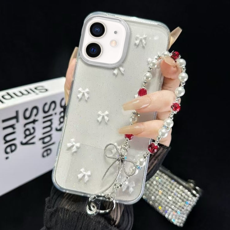 For iPhone  12 Little Fresh Bow Bracelet Chain TPU Phone Case