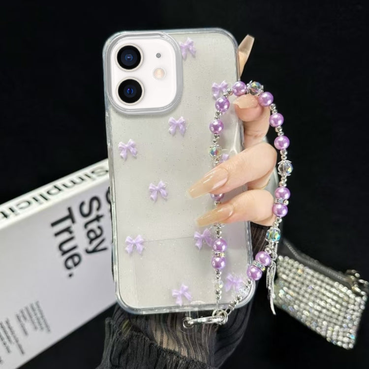 For iPhone 11 Little Fresh Bow Bracelet Chain TPU Phone Case