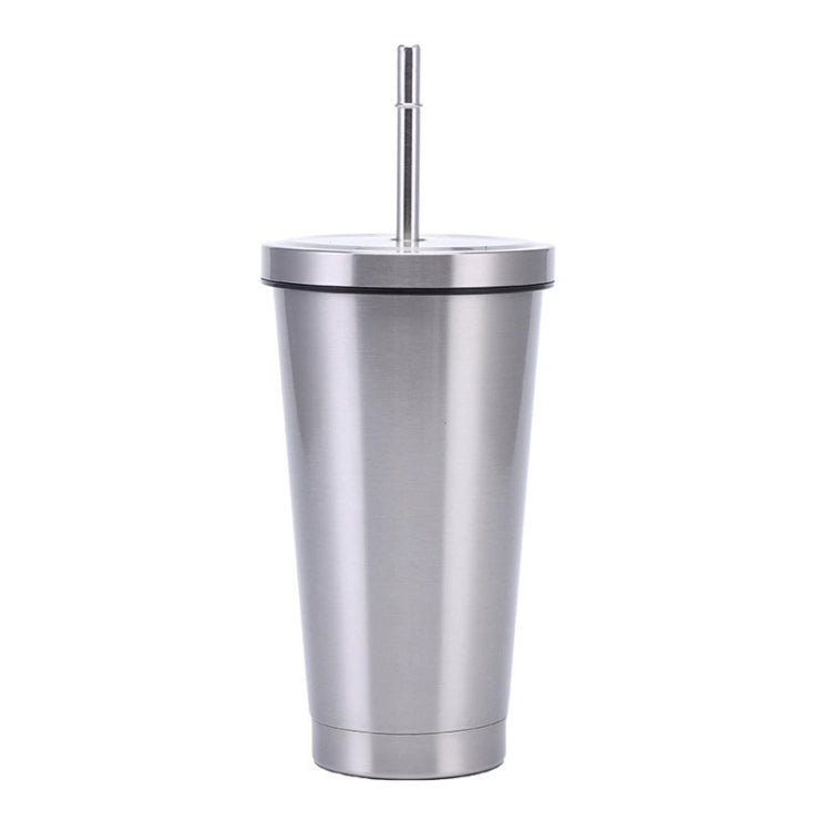 JUNSUNMAY 500ml 304 Stainless Steel Water Vacuum Bottle Coffee Cup with Lid and Straw