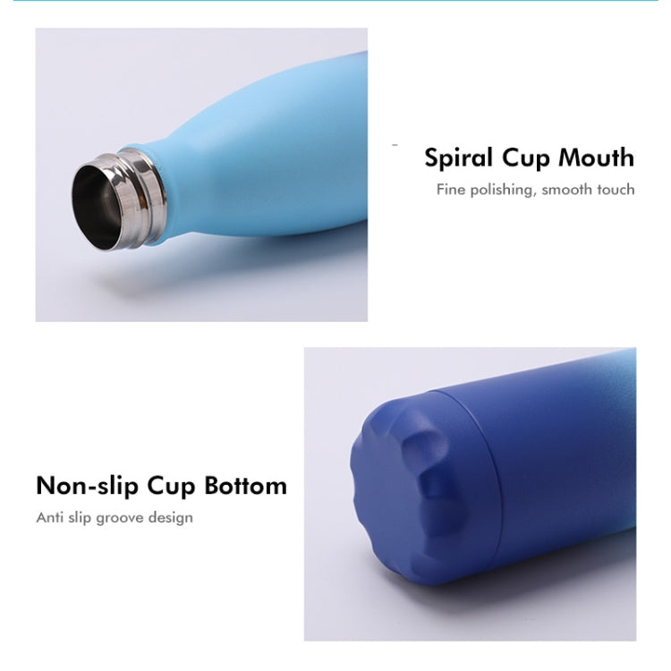 JUNSUNMAY 500ml Gradient Colored Coating 304 Stainless Steel Water Vacuum Bottle