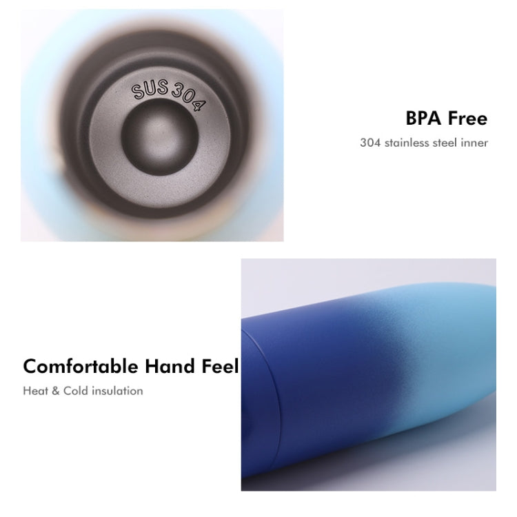 JUNSUNMAY 500ml Gradient Colored Coating 304 Stainless Steel Water Vacuum Bottle