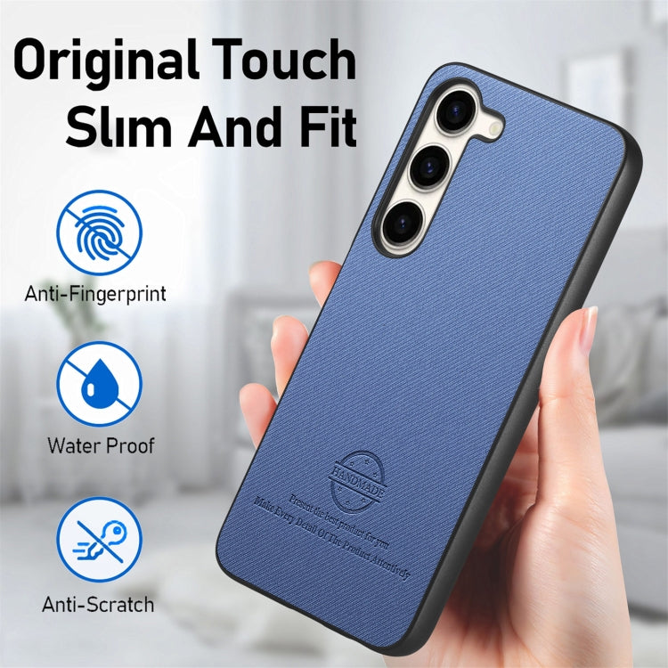 For Samsung Galaxy S21 5G Twill Fabric Leather Skin Back Phone Case