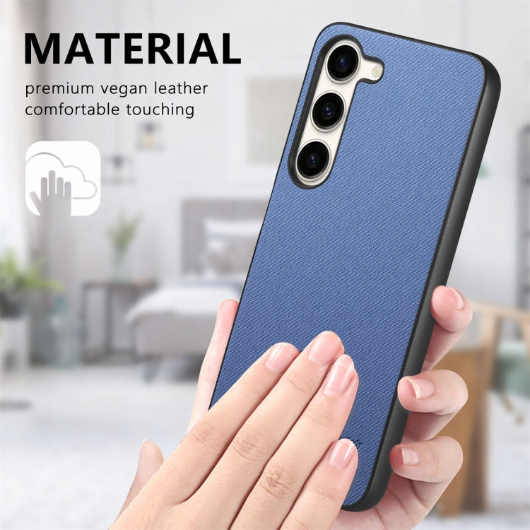 For Samsung Galaxy S21 5G Twill Fabric Leather Skin Back Phone Case