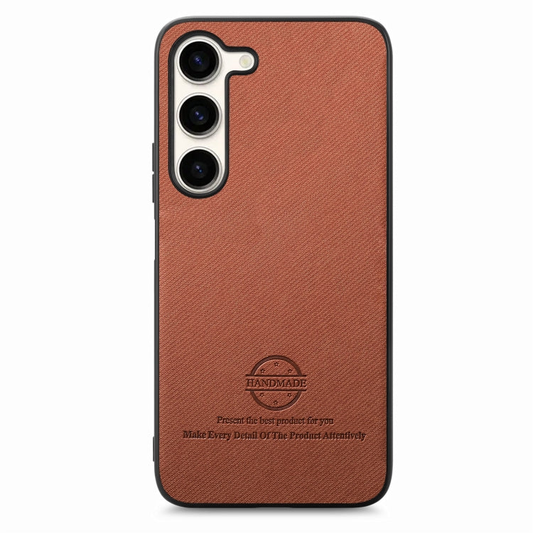 For Samsung Galaxy S21 5G Twill Fabric Leather Skin Back Phone Case