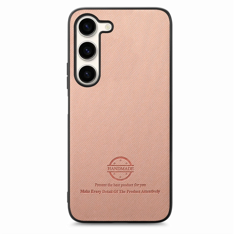 For Samsung Galaxy S21 5G Twill Fabric Leather Skin Back Phone Case