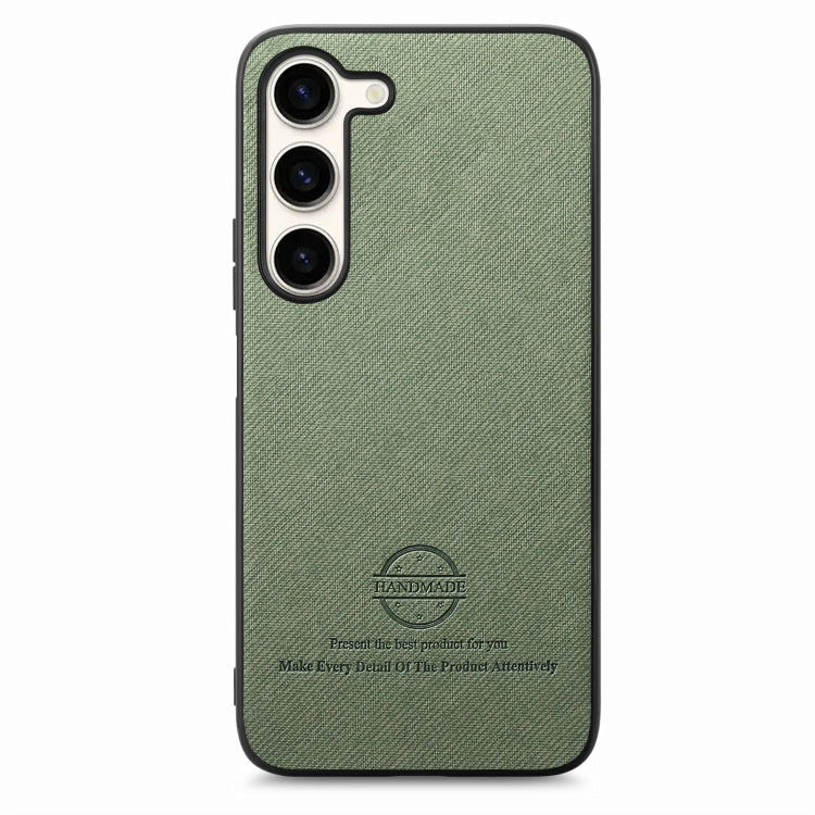 For Samsung Galaxy S21 5G Twill Fabric Leather Skin Back Phone Case