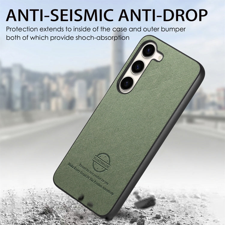 For Samsung Galaxy S21 5G Twill Fabric Leather Skin Back Phone Case