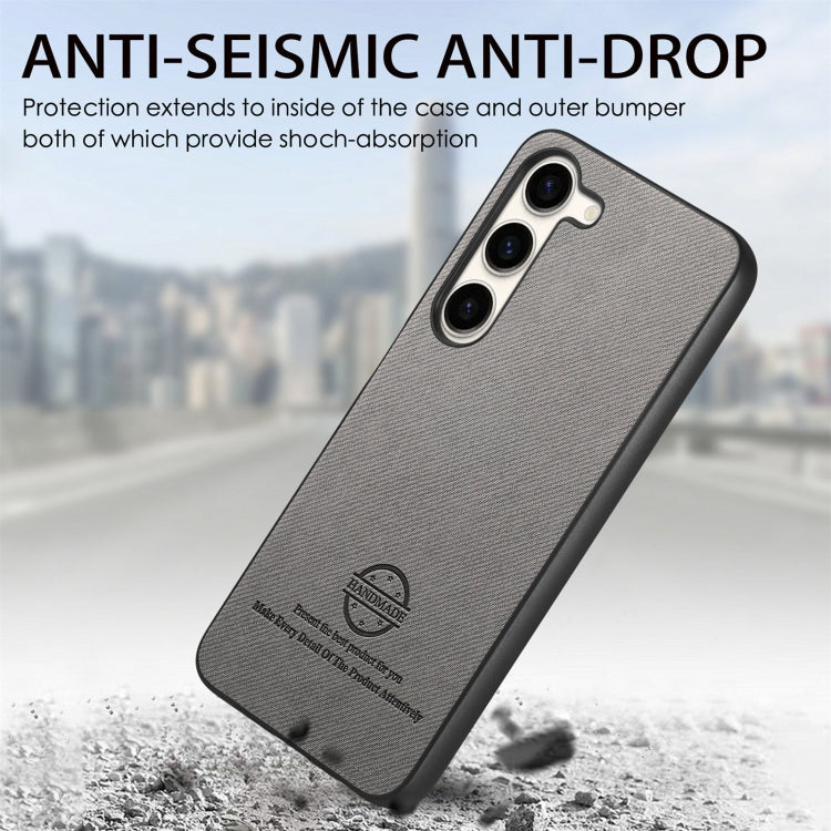 For Samsung Galaxy S21 5G Twill Fabric Leather Skin Back Phone Case