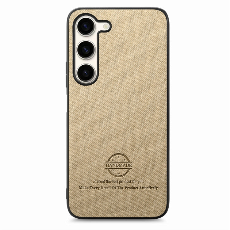 For Samsung Galaxy S21 5G Twill Fabric Leather Skin Back Phone Case