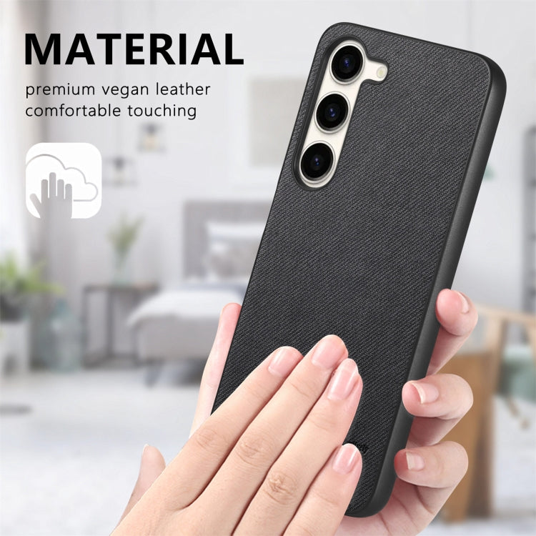 For Samsung Galaxy S21 5G Twill Fabric Leather Skin Back Phone Case