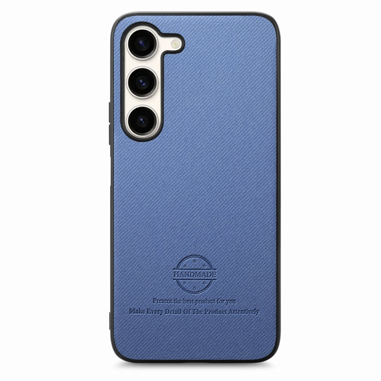 For Samsung Galaxy S22+ 5G Twill Fabric Leather Skin Back Phone Case