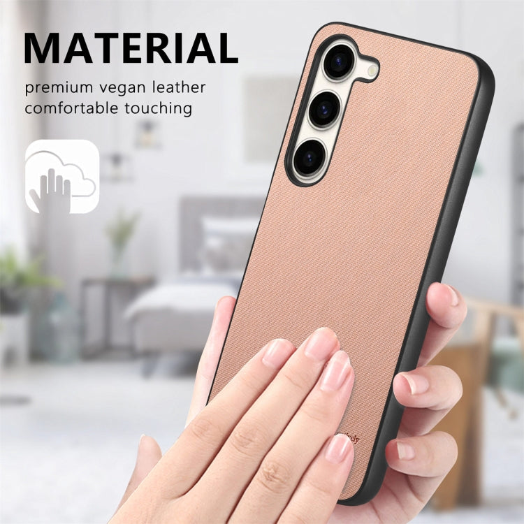 For Samsung Galaxy S23 5G Twill Fabric Leather Skin Back Phone Case