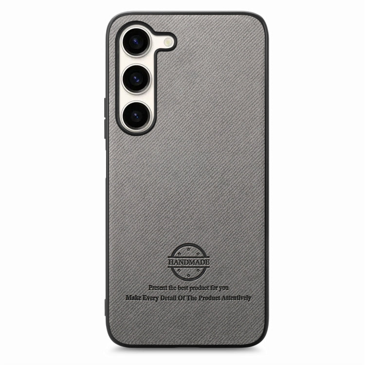 For Samsung Galaxy S23 5G Twill Fabric Leather Skin Back Phone Case