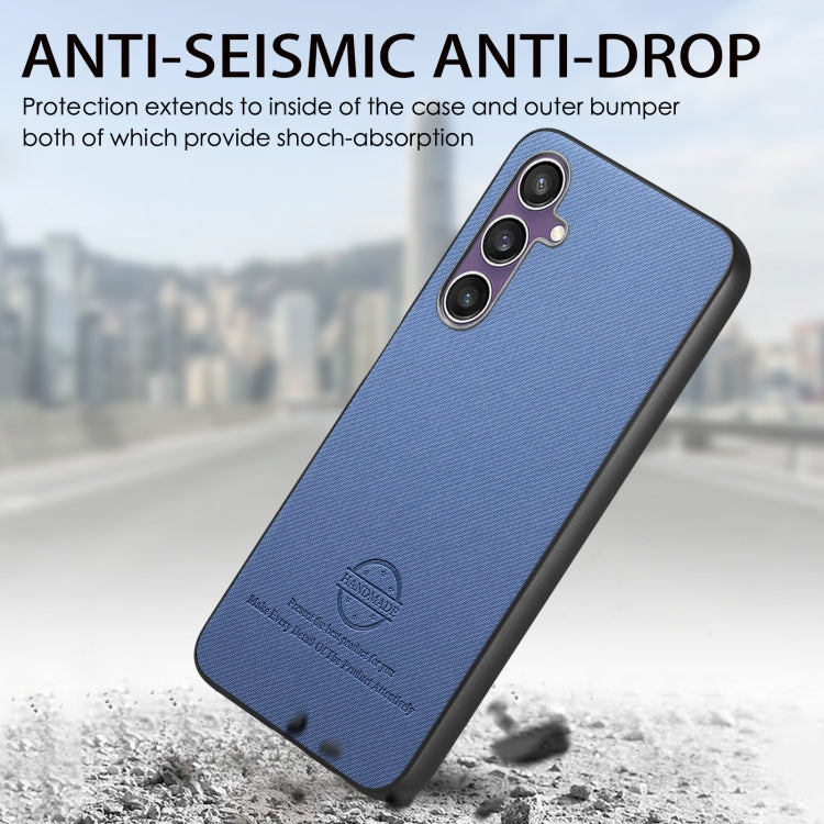 For Samsung Galaxy S23 FE 5G Twill Fabric Leather Skin Back Phone Case