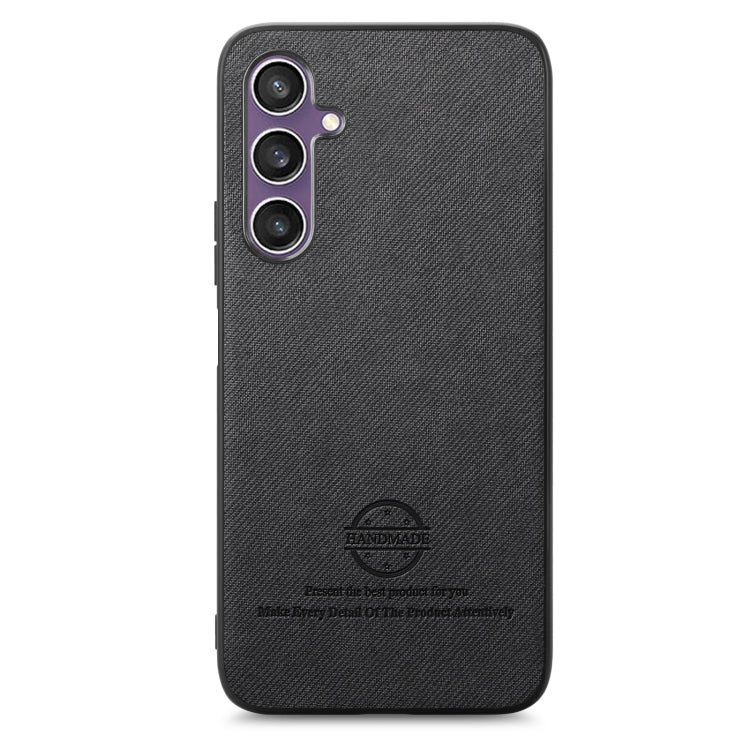 For Samsung Galaxy S23 FE 5G Twill Fabric Leather Skin Back Phone Case