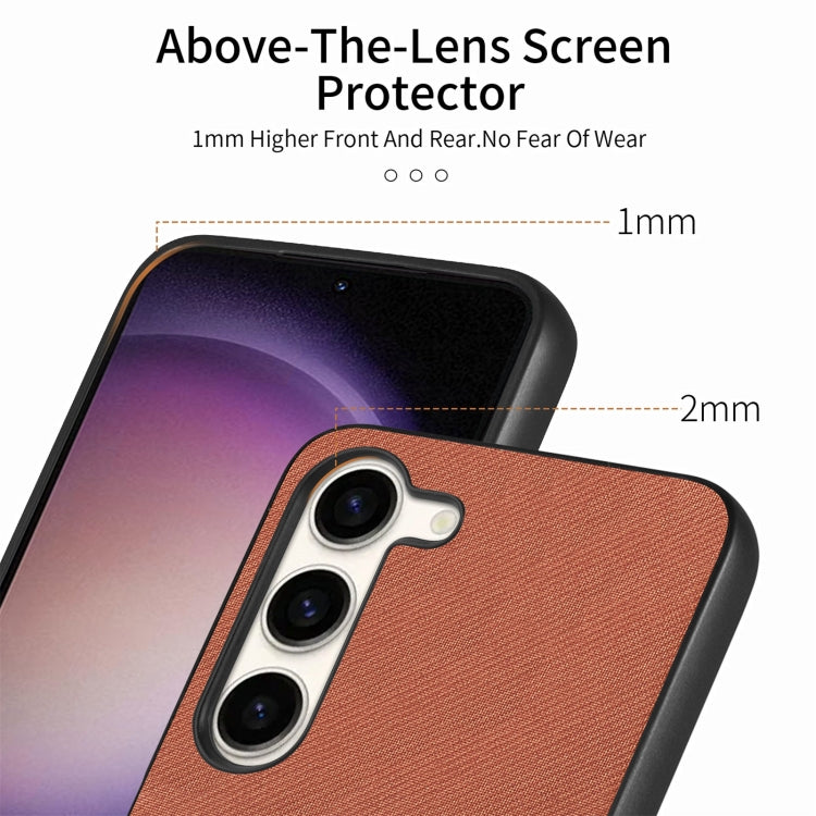 For Samsung Galaxy S24 5G Twill Fabric Leather Skin Back Phone Case