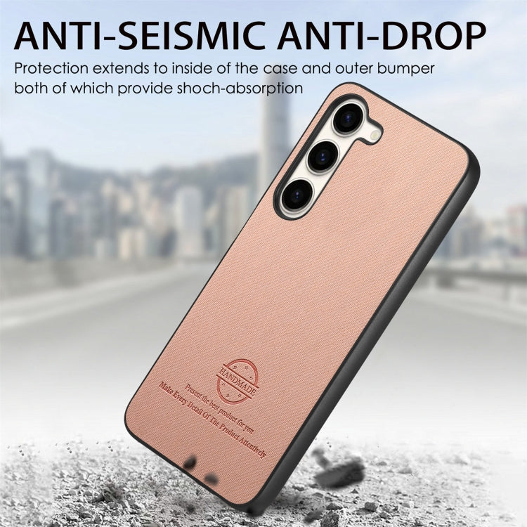 For Samsung Galaxy S24 5G Twill Fabric Leather Skin Back Phone Case