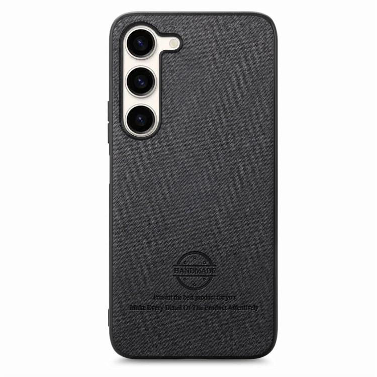 For Samsung Galaxy S24 5G Twill Fabric Leather Skin Back Phone Case