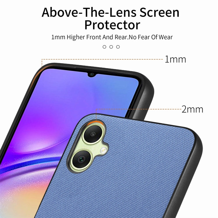 For Samsung Galaxy A04 4G Twill Fabric Leather Skin Back Phone Case
