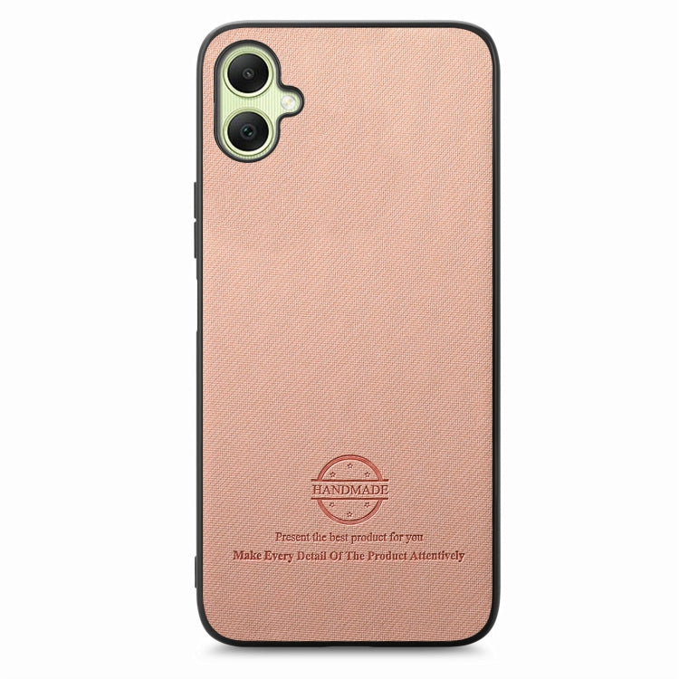 For Samsung Galaxy A04 4G Twill Fabric Leather Skin Back Phone Case