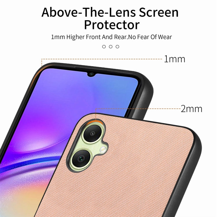 For Samsung Galaxy A04 4G Twill Fabric Leather Skin Back Phone Case
