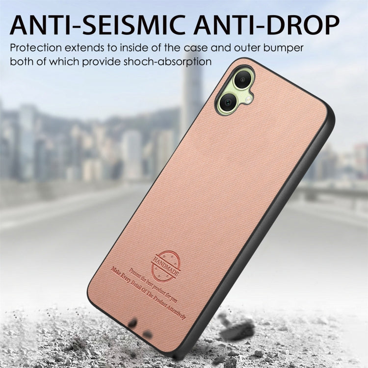For Samsung Galaxy A04 4G Twill Fabric Leather Skin Back Phone Case