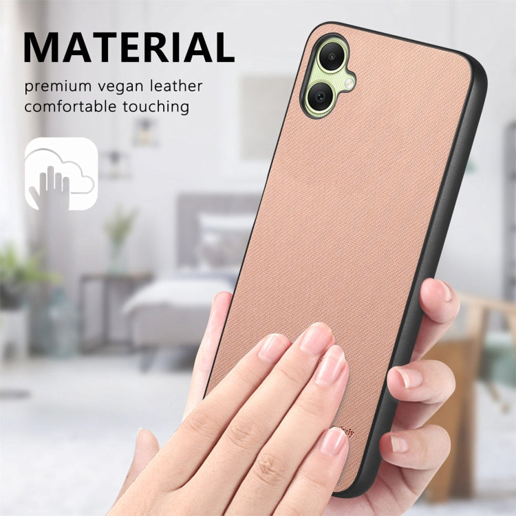 For Samsung Galaxy A04 4G Twill Fabric Leather Skin Back Phone Case