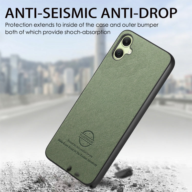 For Samsung Galaxy A04 4G Twill Fabric Leather Skin Back Phone Case