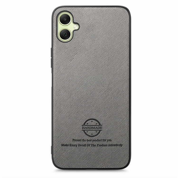 For Samsung Galaxy A04 4G Twill Fabric Leather Skin Back Phone Case