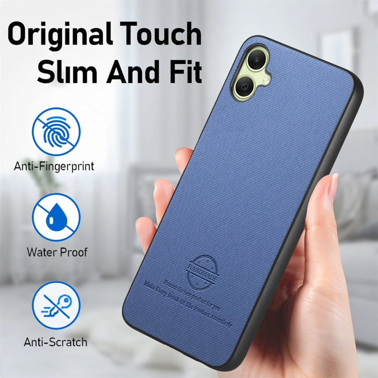 For Samsung Galaxy A05 Twill Fabric Leather Skin Back Phone Case