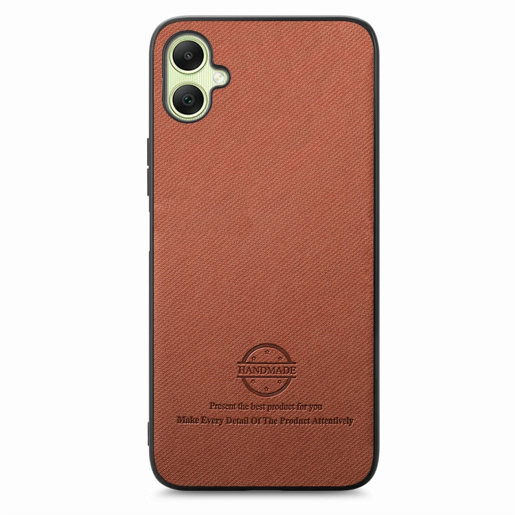 For Samsung Galaxy A05 Twill Fabric Leather Skin Back Phone Case