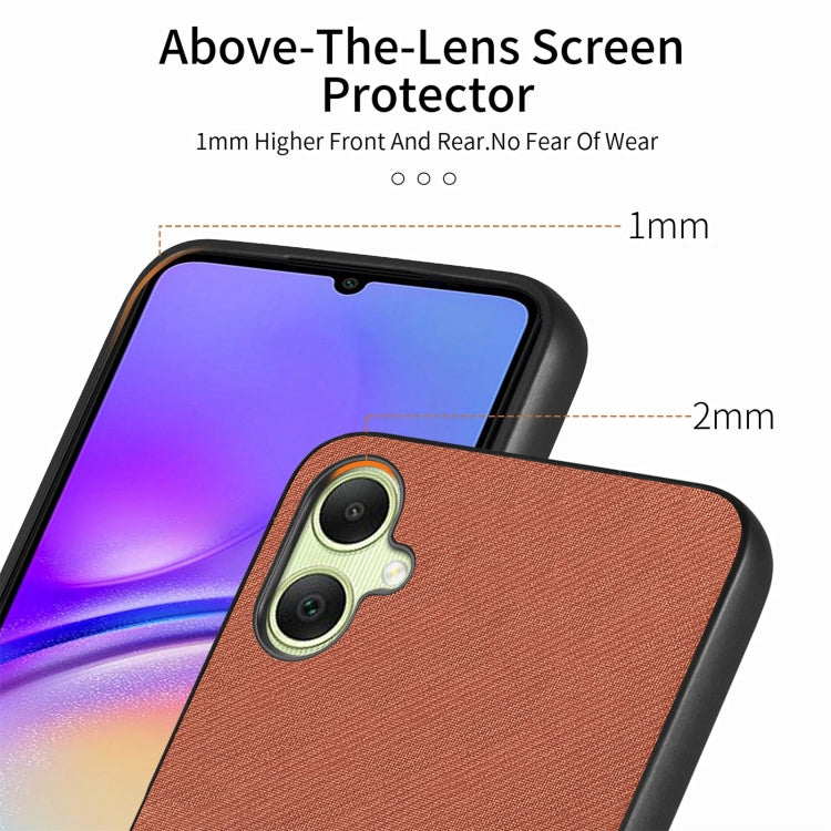 For Samsung Galaxy A05 Twill Fabric Leather Skin Back Phone Case
