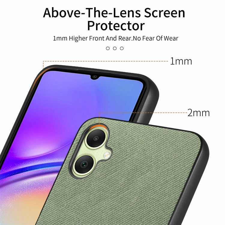 For Samsung Galaxy A05 Twill Fabric Leather Skin Back Phone Case