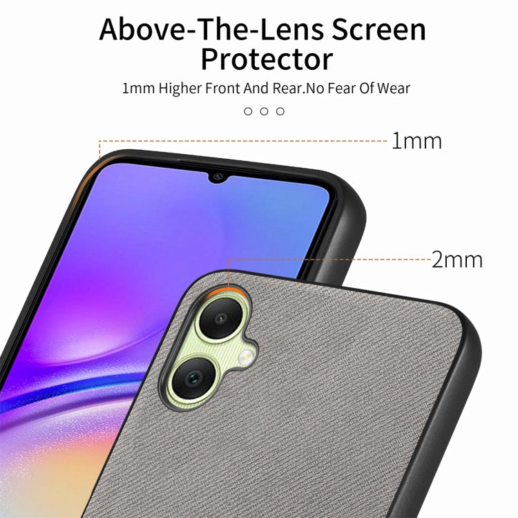 For Samsung Galaxy A05 Twill Fabric Leather Skin Back Phone Case