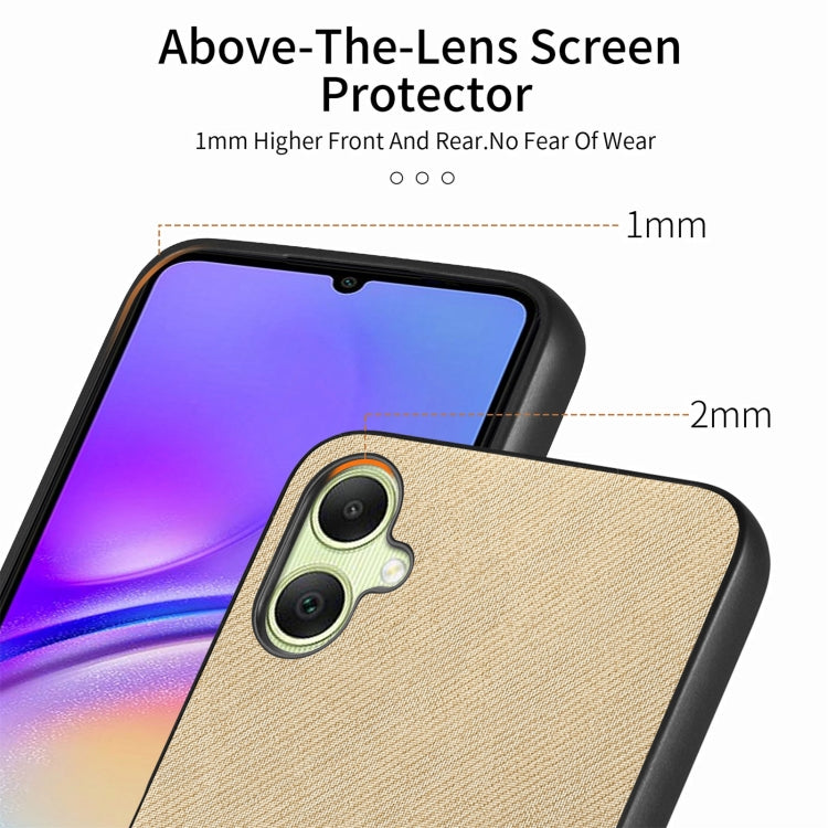 For Samsung Galaxy A05 Twill Fabric Leather Skin Back Phone Case