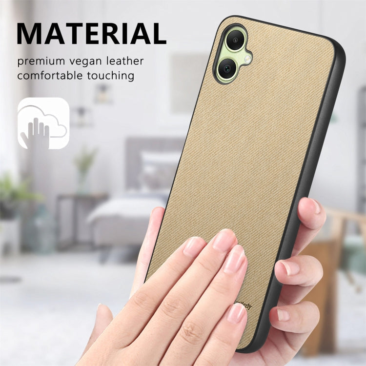 For Samsung Galaxy A05 Twill Fabric Leather Skin Back Phone Case