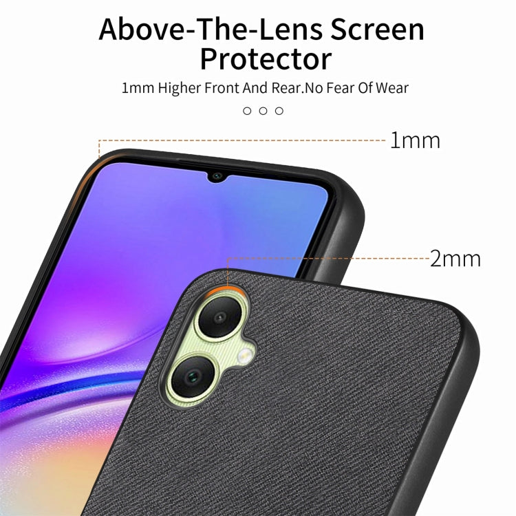 For Samsung Galaxy A05 Twill Fabric Leather Skin Back Phone Case