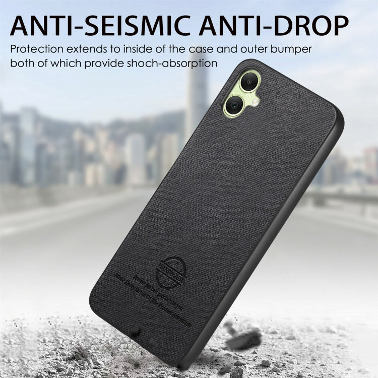 For Samsung Galaxy A05 Twill Fabric Leather Skin Back Phone Case