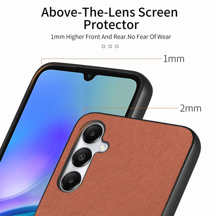 For Samsung Galaxy A14 Twill Fabric Leather Skin Back Phone Case